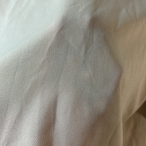 ANNE KLEIN Black and Cream Blouse Two Tone Long Sleeve Blouse Semi-sheer Med - Picture 7 of 7